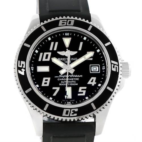 Photo of Breitling Superocean 42 Abyss Black Rubber Strap Watch A17364