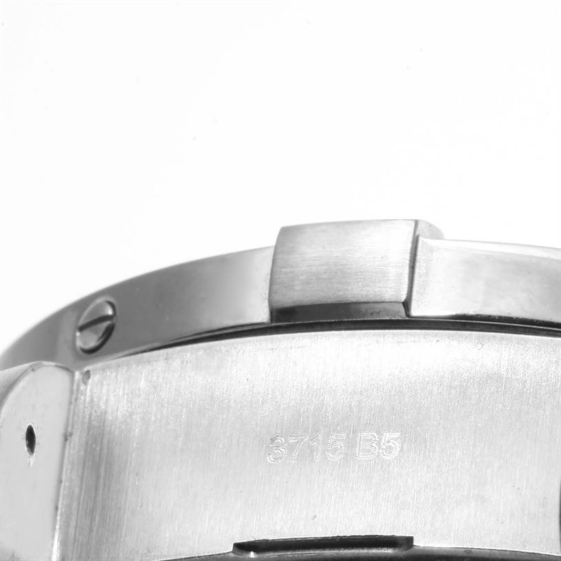 This image shows a close-up of the clasp and part of the bracelet of a Breitling Avenger A17331 Men's Stainless Steel Black Dial A17331 Men's Stainless Steel Black Dial watch.