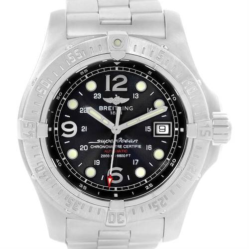 Photo of Breitling Aeromarine Superocean Steelfish Black Dial Watch A17390