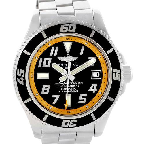 Photo of Breitling Superocean 42 Abyss Black Yellow Dial Automatic Watch A17364