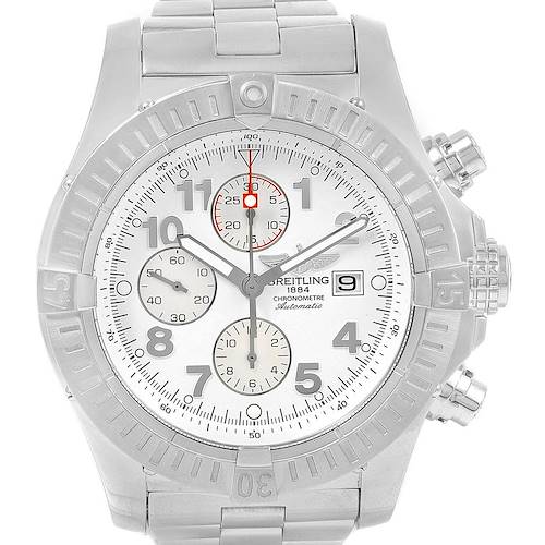Photo of Breitling Aeromarine Super Avenger White Dial Watch A13370 Box Papers