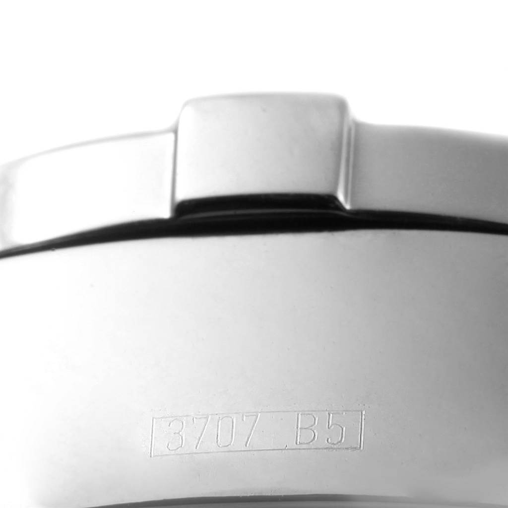 The image shows a close-up of the side of a Breitling Superocean A13340 Men's Stainless Steel Black Dial A13340 Men's Stainless Steel Black Dial watch case, featuring the reference number 3707.B5.