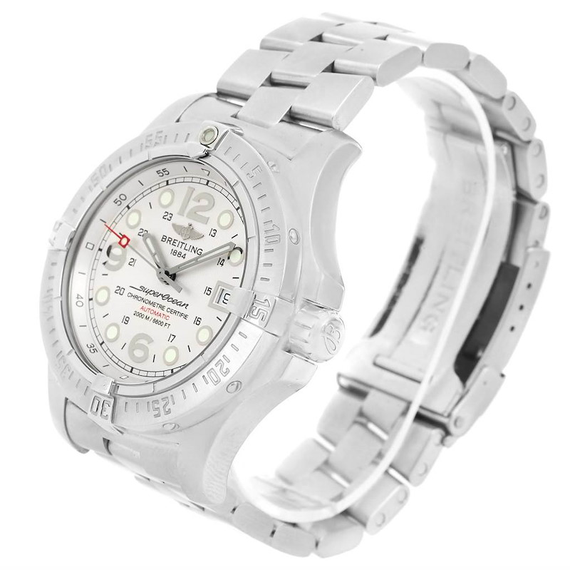 Breitling Aeromarine Superocean Steelfish Silver Dial Watch A17390 SwissWatchExpo