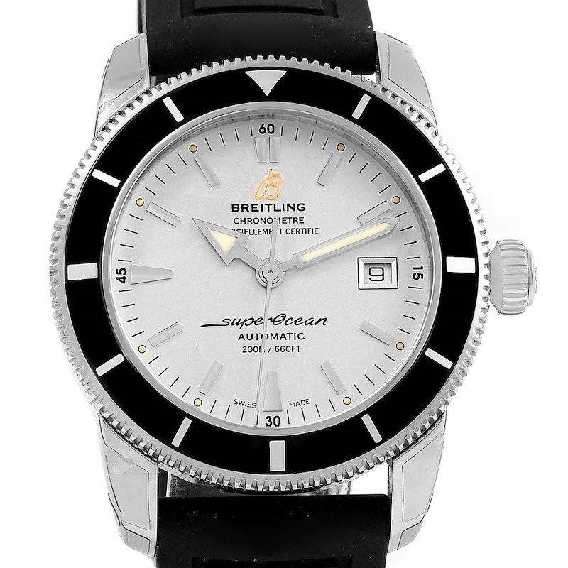 Breitling Superocean Heritage 42 Silver Dial Mens Watch A17321 Unworn SwissWatchExpo