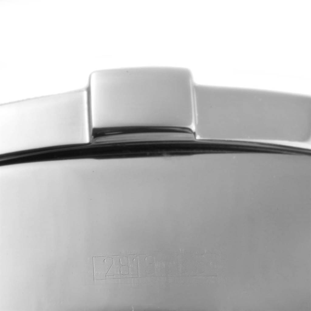 This image shows a close-up of the clasp and part of the metal band of a Breitling Superocean A13381 Men's Stainless Steel Beige Dial A13381 Men's Stainless Steel Beige Dial watch.