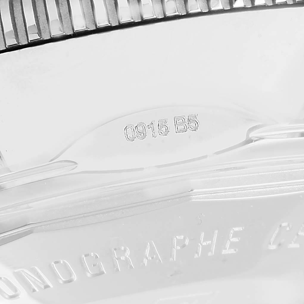 The image shows a close-up of the engraved serial number on the back of the Breitling Superocean A23370 Men's Stainless Steel Blue Dial A23370 Men's Stainless Steel Blue Dial watch.