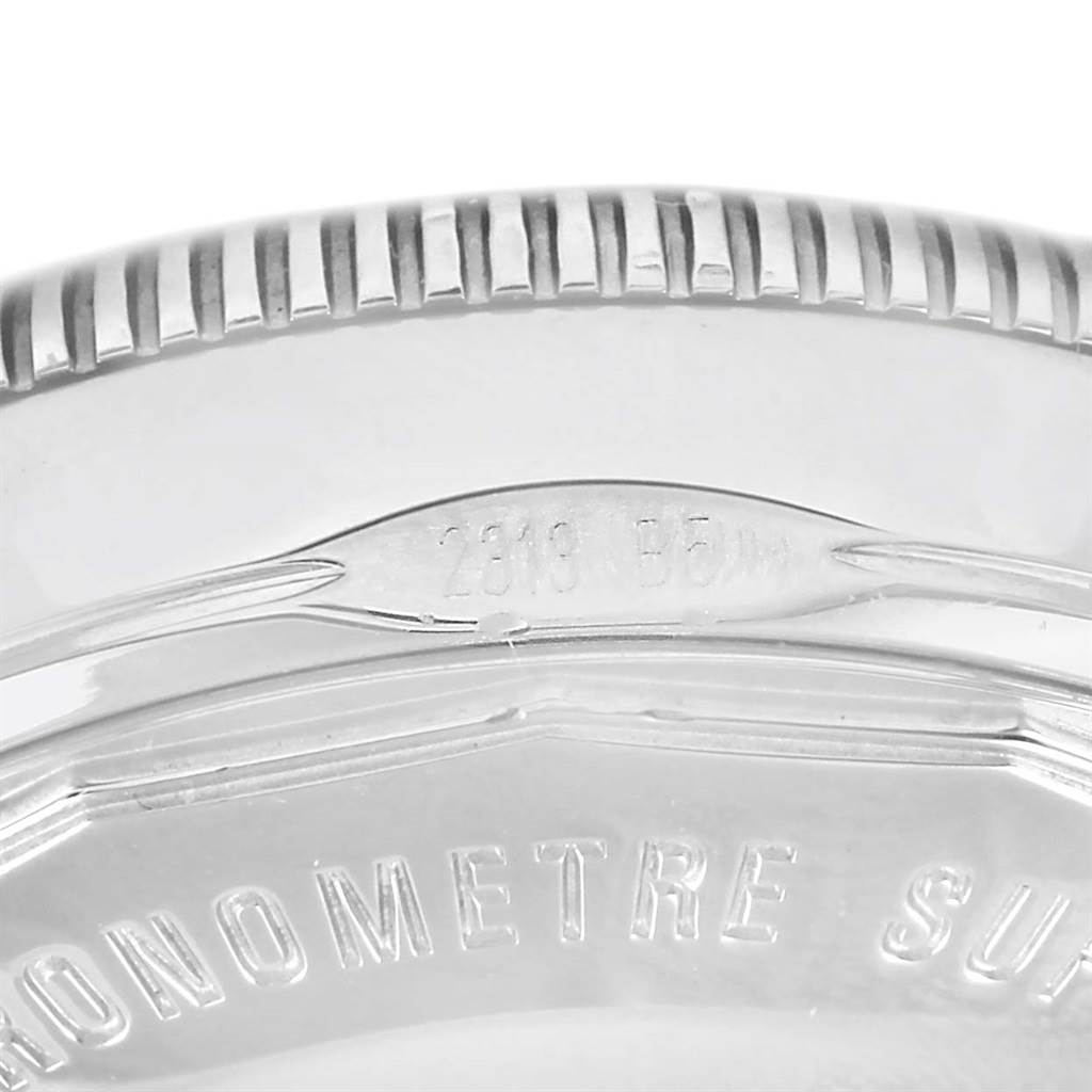 The image shows a close-up side view of the bezels and part of the case back of a Breitling Superocean A17321 Men's Stainless Steel Black Dial A17321 Men's Stainless Steel Black Dial watch.