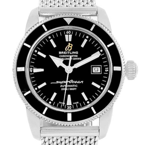 Photo of Breitling Superocean Heritage 42 Black Dial Mesh Bracelet Watch A17321