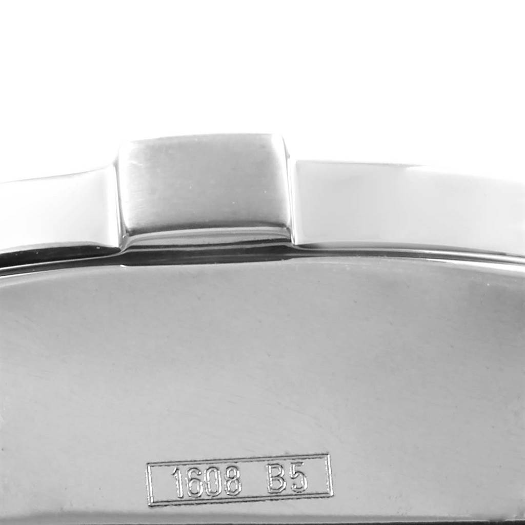 This image shows a close-up of the bracelet clasp of the Breitling Avenger A13370 Men's Stainless Steel Blue Dial A13370 Men's Stainless Steel Blue Dial watch, displaying serial or reference numbers.