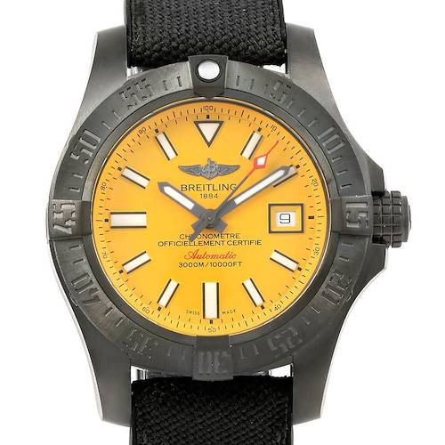Photo of Breitling Avenger II Seawolf Cobra Yellow LE Blacksteel Watch M17331 Unworn