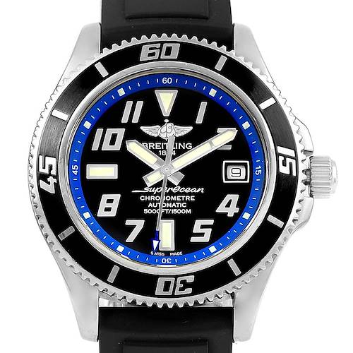 Photo of Breitling Superocean Abyss Black Blue Dial Rubber Strap Watch A17364