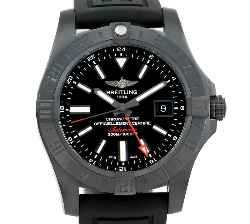 Breitling Aeromarine Avenger II GMT Rubber Strap Watch M32390 Unworn SwissWatchExpo