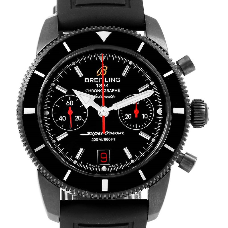 Breitling SuperOcean Heritage 44 Blacksteel Limited Edition Watch M23370 SwissWatchExpo