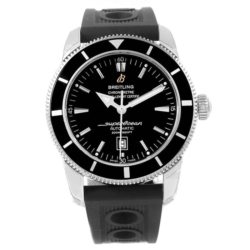 Breitling Superocean Heritage 46 Rubber Strap Watch A17320 Box Papers SwissWatchExpo