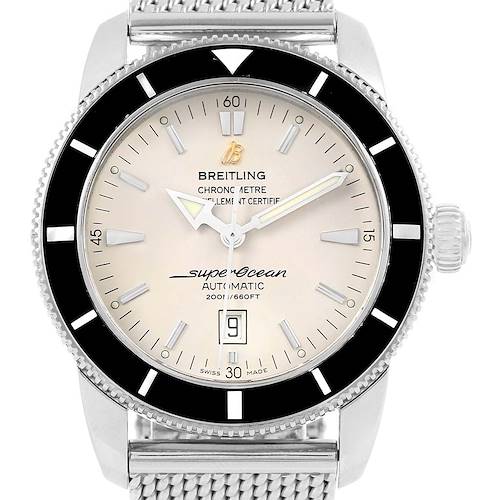 Photo of Breitling Superocean Heritage 46 Silver Dial Mesh Bracelet Watch A17320