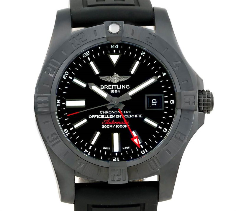 Breitling Aeromarine Avenger II GMT Rubber Strap Watch M32390 SwissWatchExpo