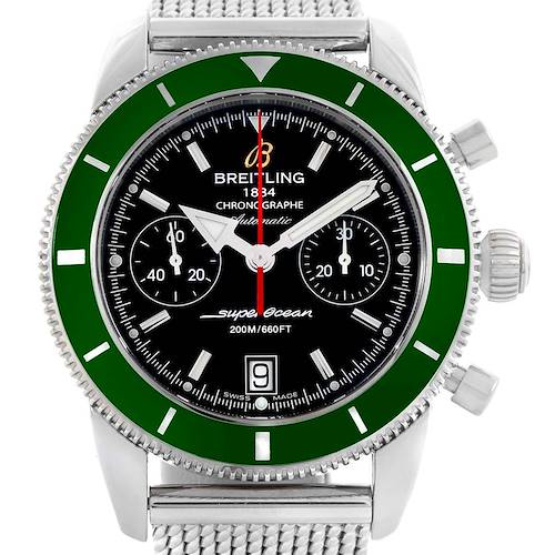 Photo of Breitling SuperOcean Heritage 44 Green Bezel Chronograph Watch A23370
