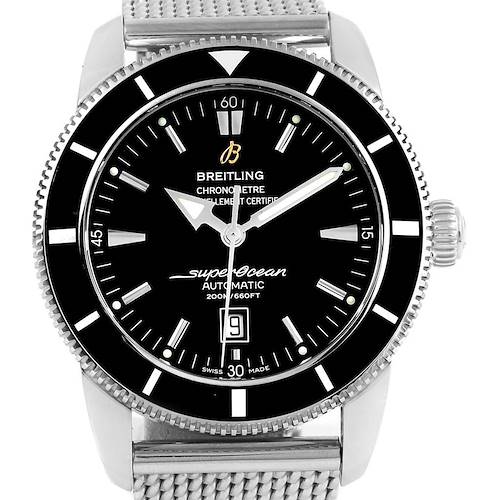 Photo of Breitling Superocean Heritage 46 Black Dial Mesh Bracelet Watch A17320