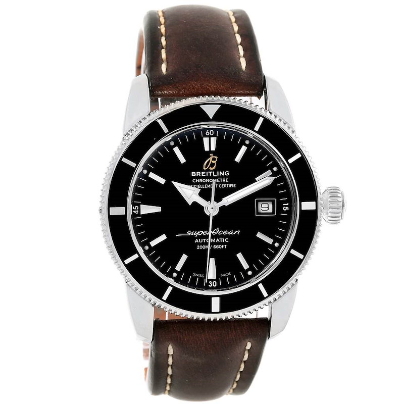 Breitling Superocean Heritage 42 Black Dial Mens Watch A17321 SwissWatchExpo
