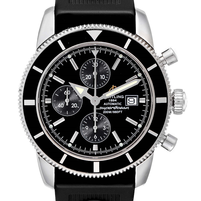 Breitling SuperOcean Heritage Chrono 46 Black Dial Mens Watch A13320 SwissWatchExpo