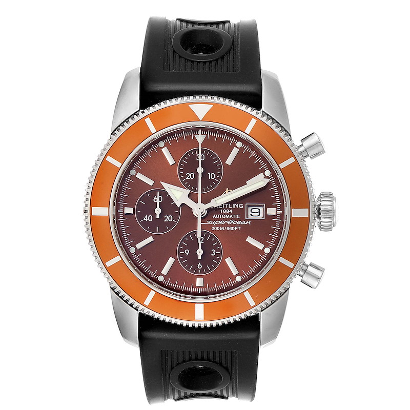 Breitling SuperOcean Heritage Chrono 46 Rubber Strap Mens Watch A13320 SwissWatchExpo