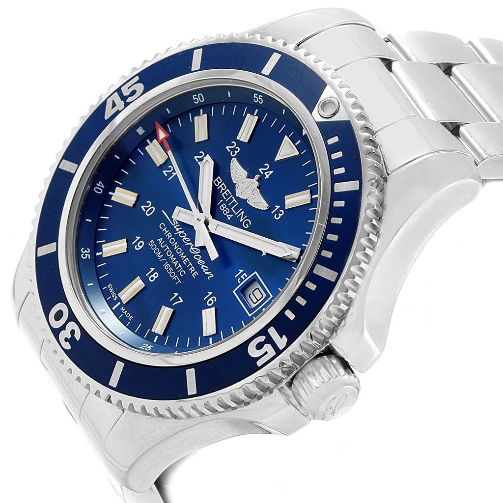 Breitling Superocean II Blue Dial Steel Mens Watch A17365 | SwissWatchExpo
