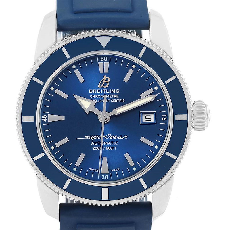 Breitling Superocean Heritage 42 Blue Dial Steel Mens Watch A17321 SwissWatchExpo