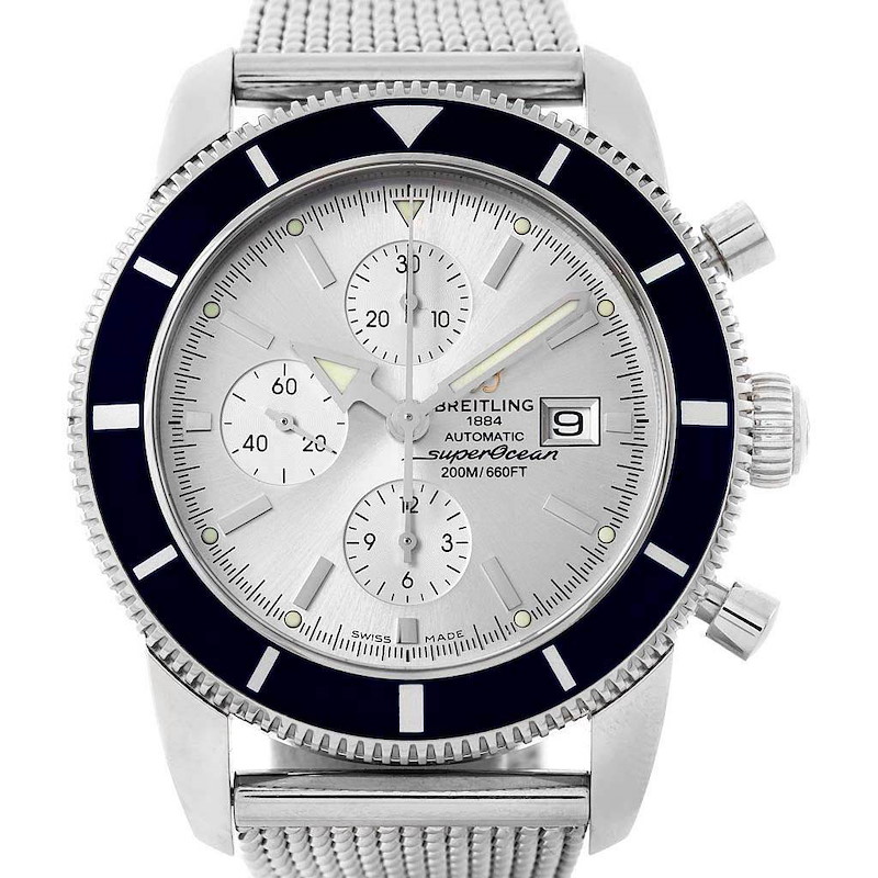 Breitling SuperOcean Heritage Chrono 46 Mesh Bracelet Watch A13320 SwissWatchExpo