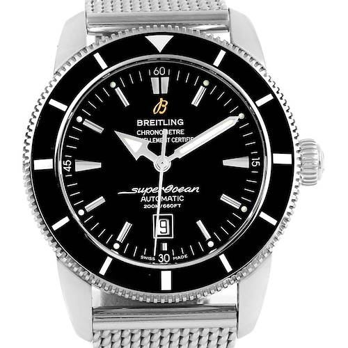 Photo of Breitling Superocean Heritage 42 Black Dial Mesh Bracelet Watch A17320