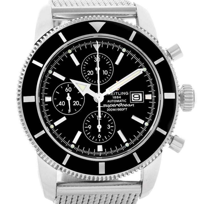 Breitling SuperOcean Heritage Chrono 46 Black Dial Watch A13320 SwissWatchExpo