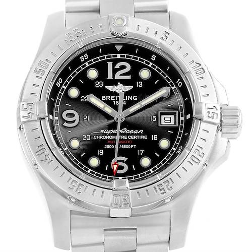 Photo of Breitling Aeromarine Superocean Steelfish Black Dial Watch A17390