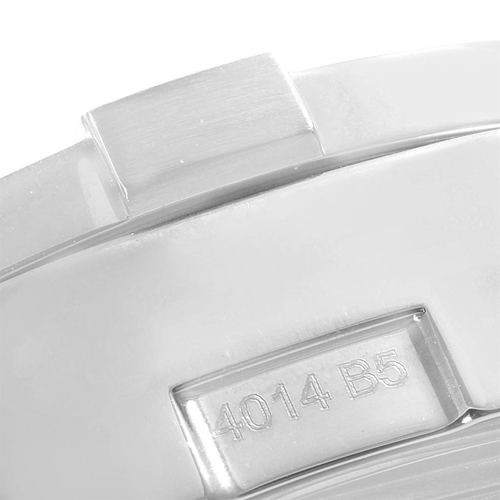 This image shows a close-up of the bracelet or clasp of a Breitling Avenger A13381 Men's Stainless Steel Blue Dial A13381 Men's Stainless Steel Blue Dial watch, revealing part number "4014 B5."