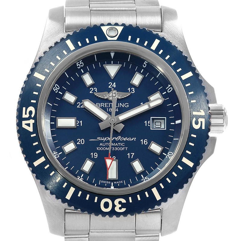 Breitling Aeromarine Superocean 44 Blue Dial Watch Y1739310 SwissWatchExpo