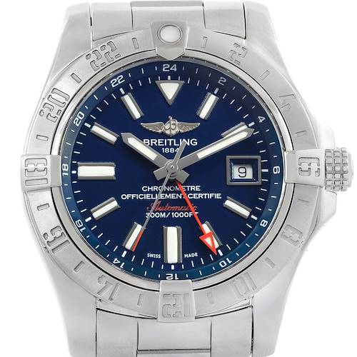 Photo of Breitling Aeromarine Avenger II GMT Blue Dial Watch A32390 Box