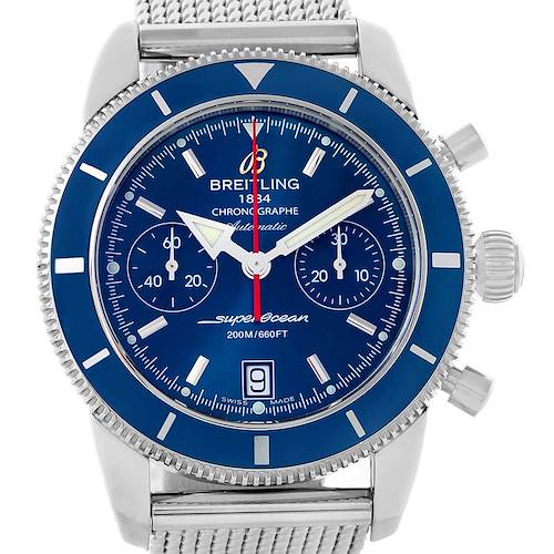 Photo of Breitling SuperOcean Heritage 44 Blue Dial Chrono Watch A23370 Unworn