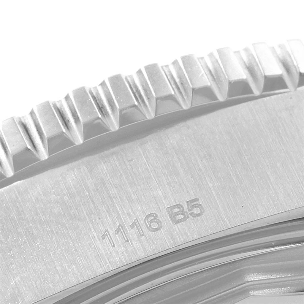 The image shows a close-up view of the bezel edge and part of the case back of the Breitling Superocean A17392D8/C910 Men's Stainless Steel Black Dial A17392D8/C910 Men's Stainless Steel Black Dial watch.