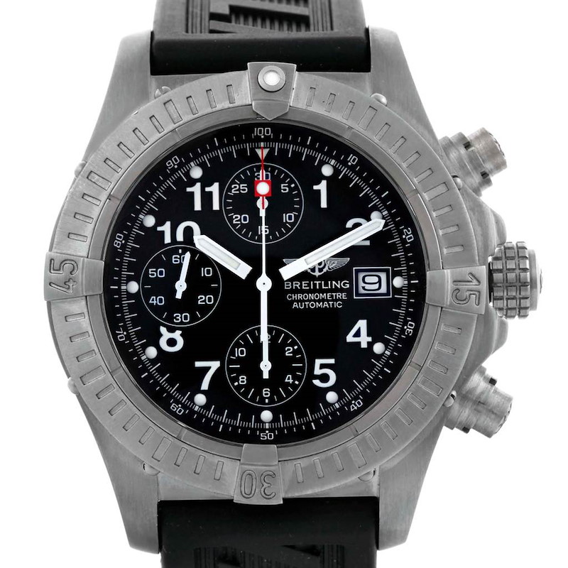 Breitling Aeromarine Avenger Chronograph Titanium Watch E13360 Box SwissWatchExpo