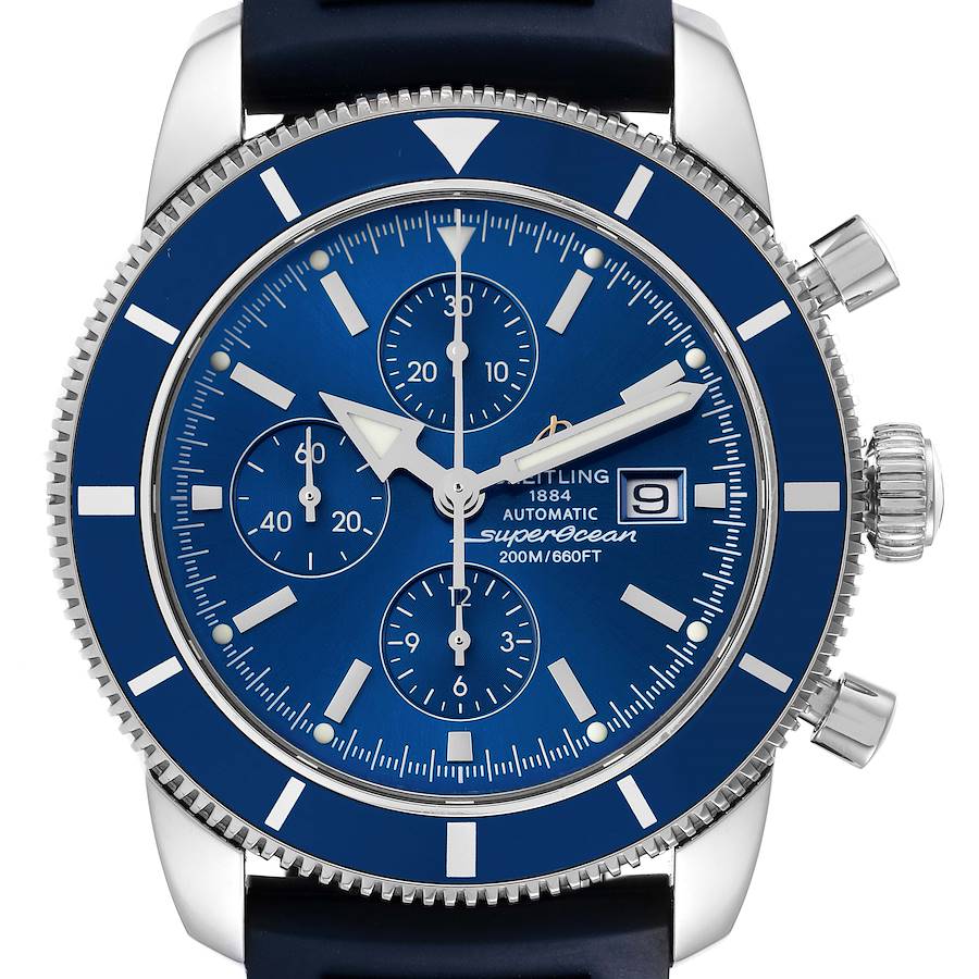Breitling SuperOcean Heritage Chrono 46 Rubber Strap Watch A13320 Box SwissWatchExpo
