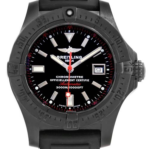 Photo of Breitling Avenger Seawolf Code Red Blacksteel Limited Watch M17330 Box Papers