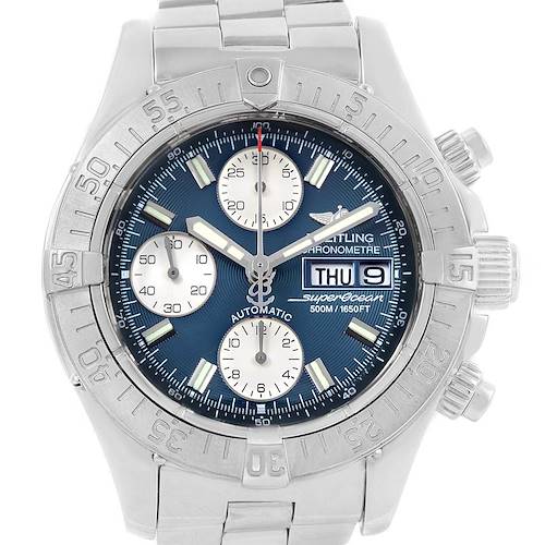 Photo of Breitling Aeromarine Superocean Blue Dial Mens Watch A13340