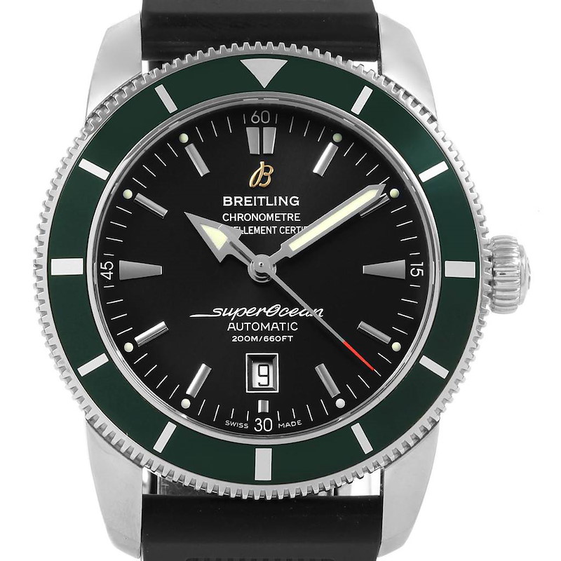 Breitling Superocean Heritage Green Bezel Limited Edition Watch A17320 SwissWatchExpo