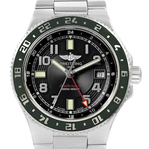 Photo of Breitling Aeromarine Superocean GMT Black Dial Mens Watch A32380