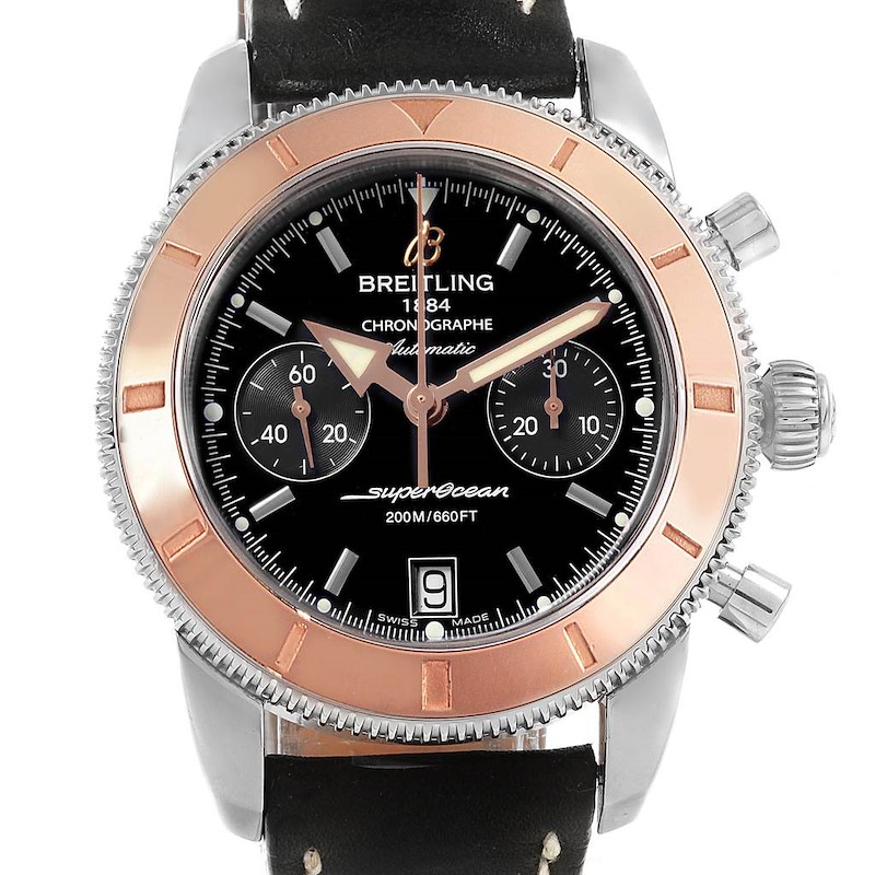 Breitling SuperOcean Heritage 44 Steel Rose Gold Watch U23370 SwissWatchExpo