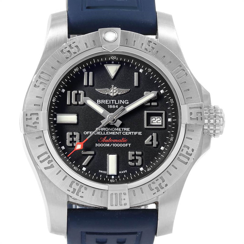 Breitling Aeromarine Avenger II Seawolf Watch A17331 Mens Box Papers SwissWatchExpo