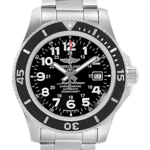 Photo of Breitling Superocean II 44 Black Dial Mens Watch A17392 Box