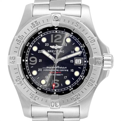 Photo of Breitling Superocean Steelfish Black Dial Mens Watch A17390 Box
