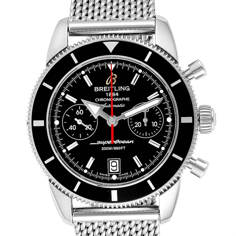 Breitling SuperOcean Heritage Chrono Black Dial Watch A23370 Box Papers SwissWatchExpo