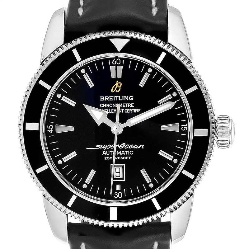 Breitling Superocean Heritage 46 Black Dial Steel Mens Watch A17320 SwissWatchExpo
