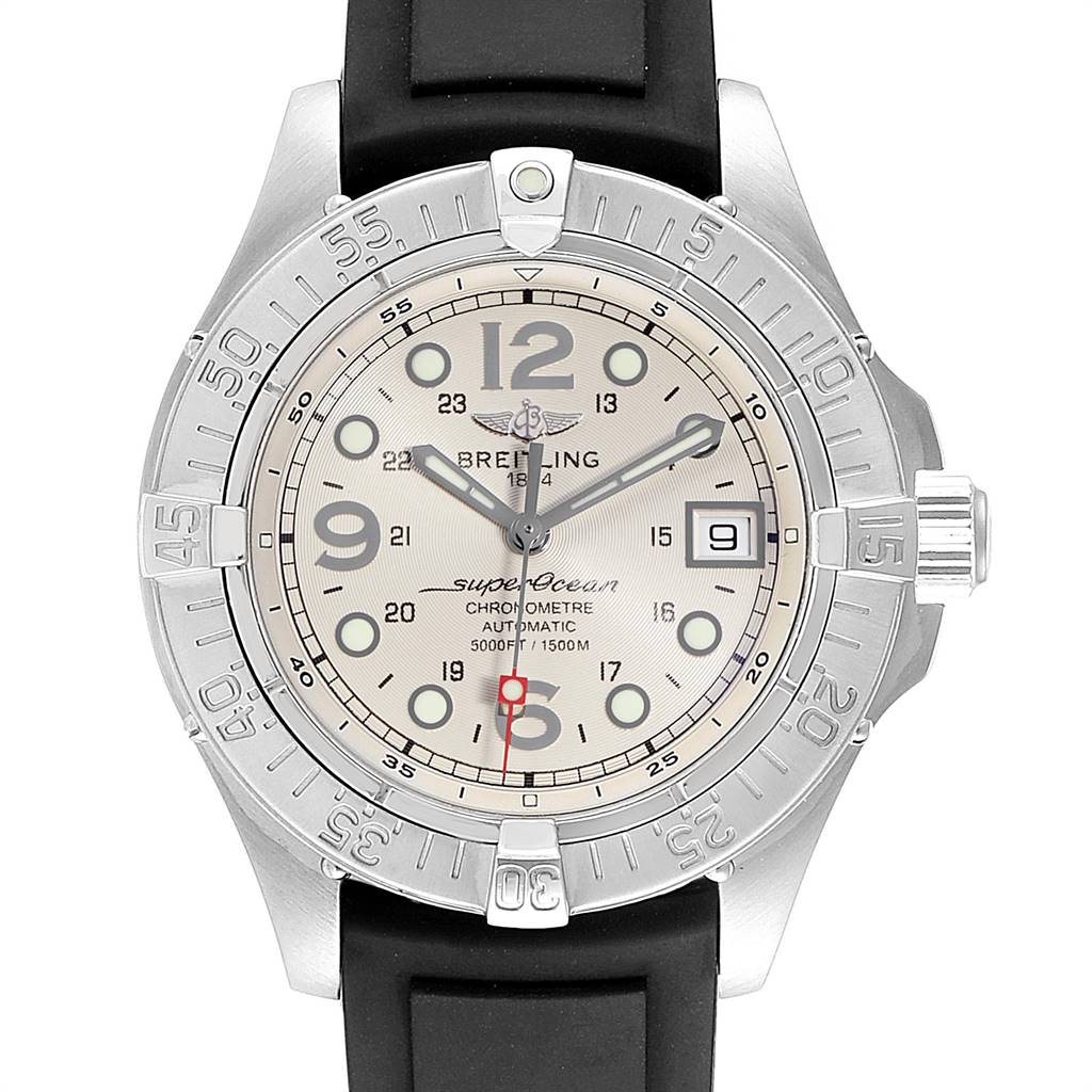 Breitling Superocean Steelfish Rubber Strap Steel Mens