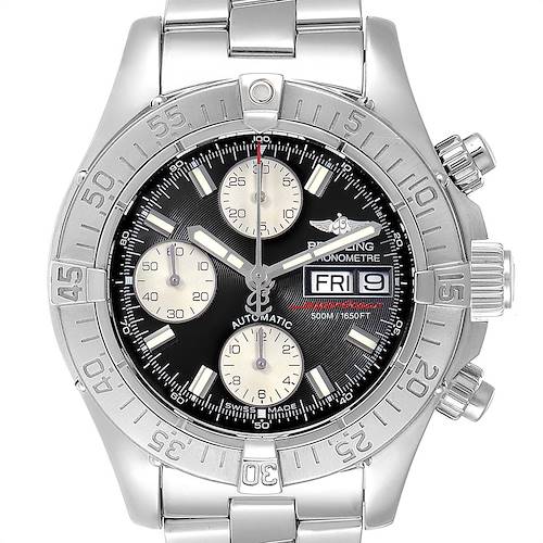 Photo of Breitling Superocean Chronograph Steel Mens Watch A13340 Box Papers